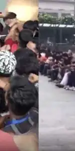 iPhone 17 satışının başlamasıyla birlikte mağaza önünde yaşanan kargaşa büyüdü! Müşteriler arasında çıkan kavga sonucunda yumruklar havada uçuştu.