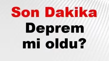 Konya'da Deprem!