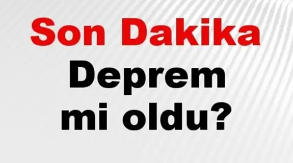 Konya'da Deprem!